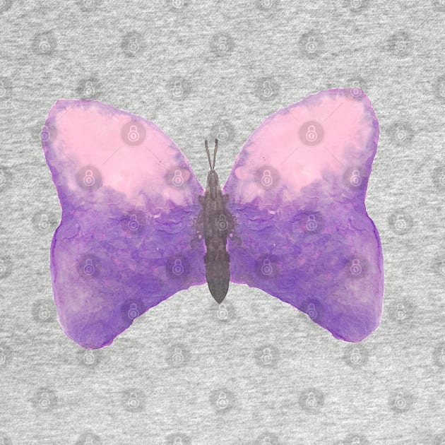 watercolour purple butterfly watercolor butterflies pink butterfly by WatercolorFun